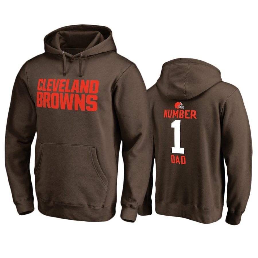 browns brown number 1 dad pullover hoodie