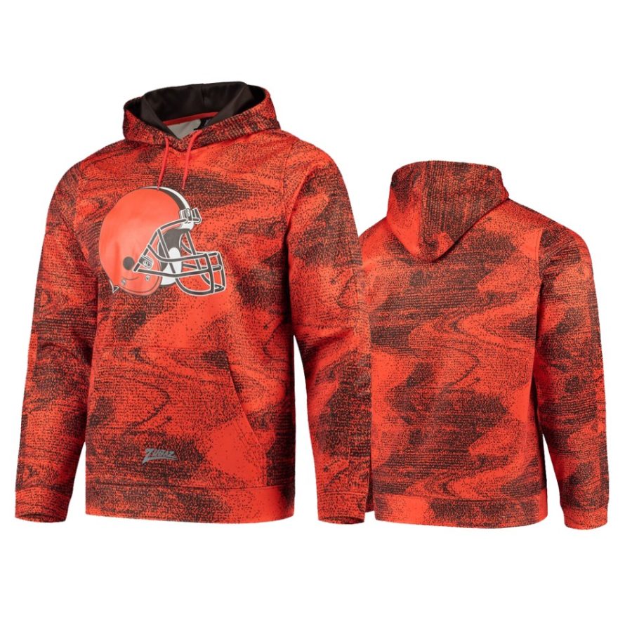 browns brown orange static pullover hoodie