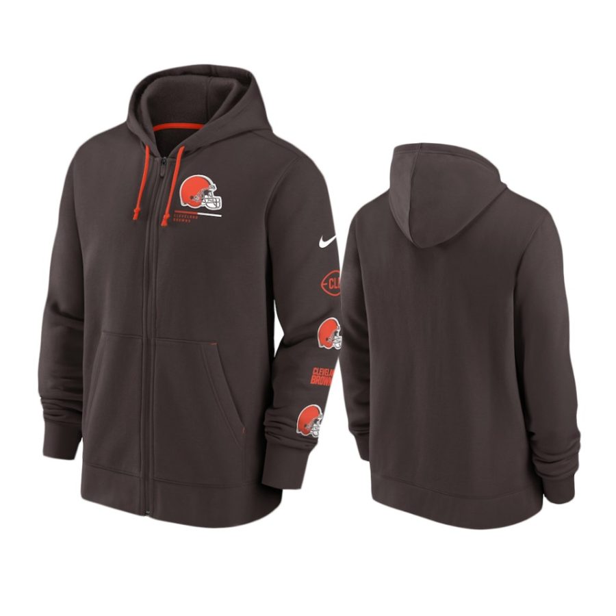 browns brown surrey full zip hoodie