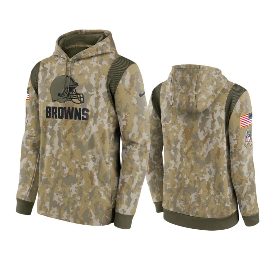 browns camo 2021 salute to service therma performance hoodie