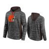 browns charcoal brown instant replay pullover hoodie