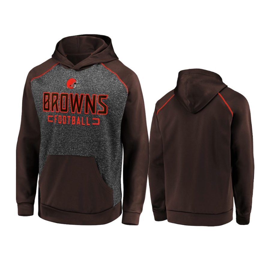 browns charcoal orange game day ready chiller fleece pullover hoodie