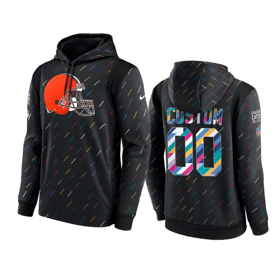 browns custom charcoal 2021 nfl crucial catch hoodie