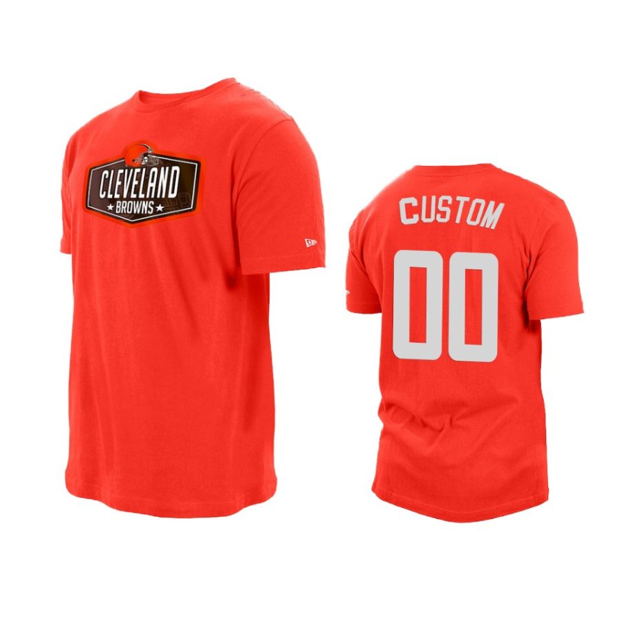 browns custom orange 2021 nfl draft hook t shirt