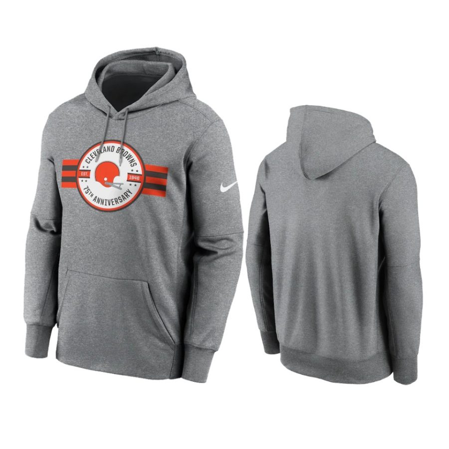 browns heather gray 75th anniversary hoodie