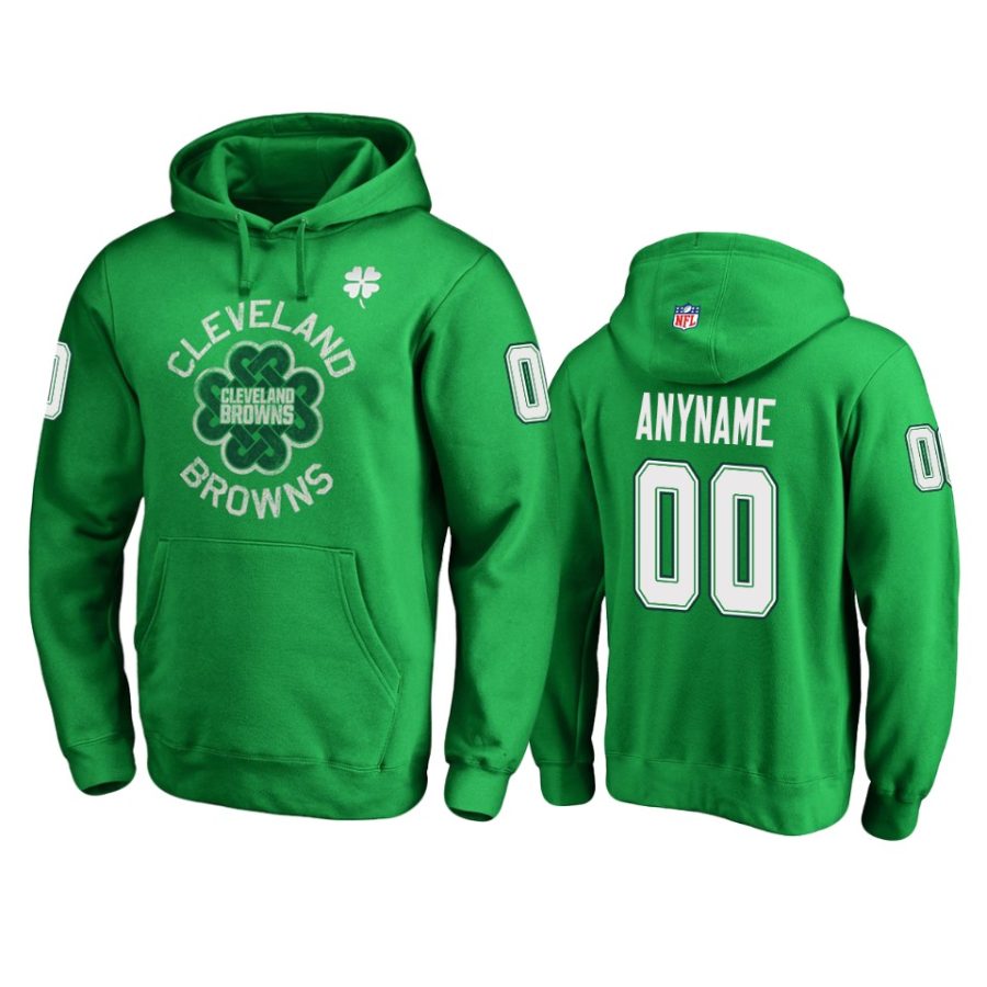 browns kelly green custom st. patricks day hoodie