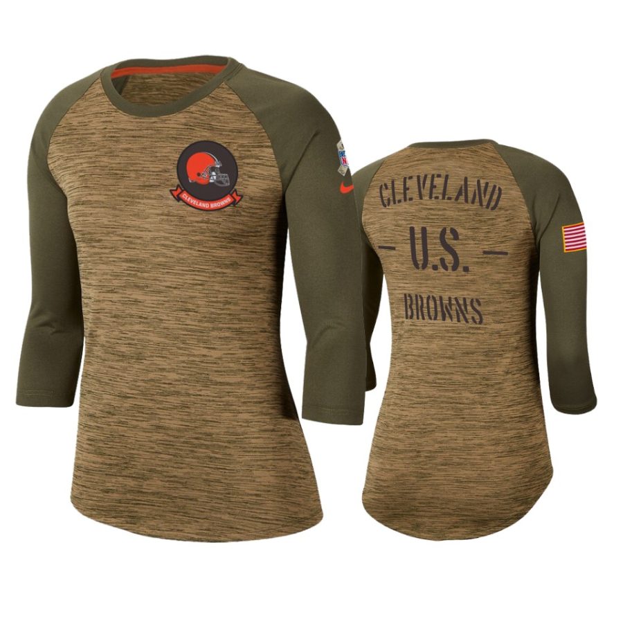 browns khaki 2019 salute to service legend scoopneck raglan t shirt