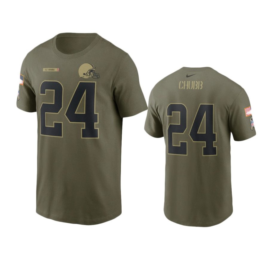 browns nick chubb camo 2021 salute to service t shirt