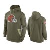 browns olive 2022 salute to service therma hoodie