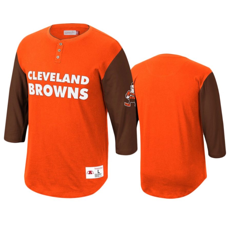 browns orange franchise player henley t shirt