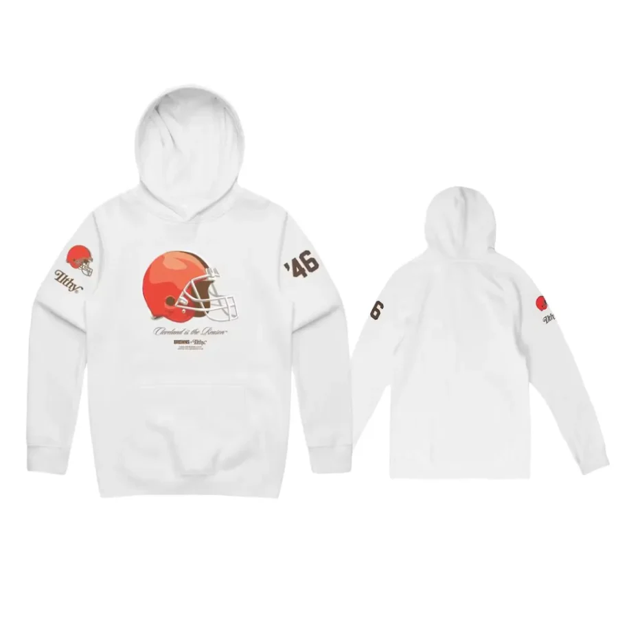 browns white ilthy helmet hoodie