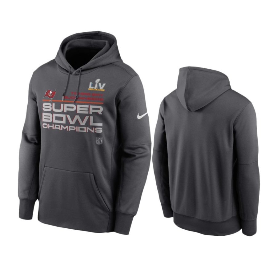 buccaneers anthracite super bowl lv champions trophy hoodie