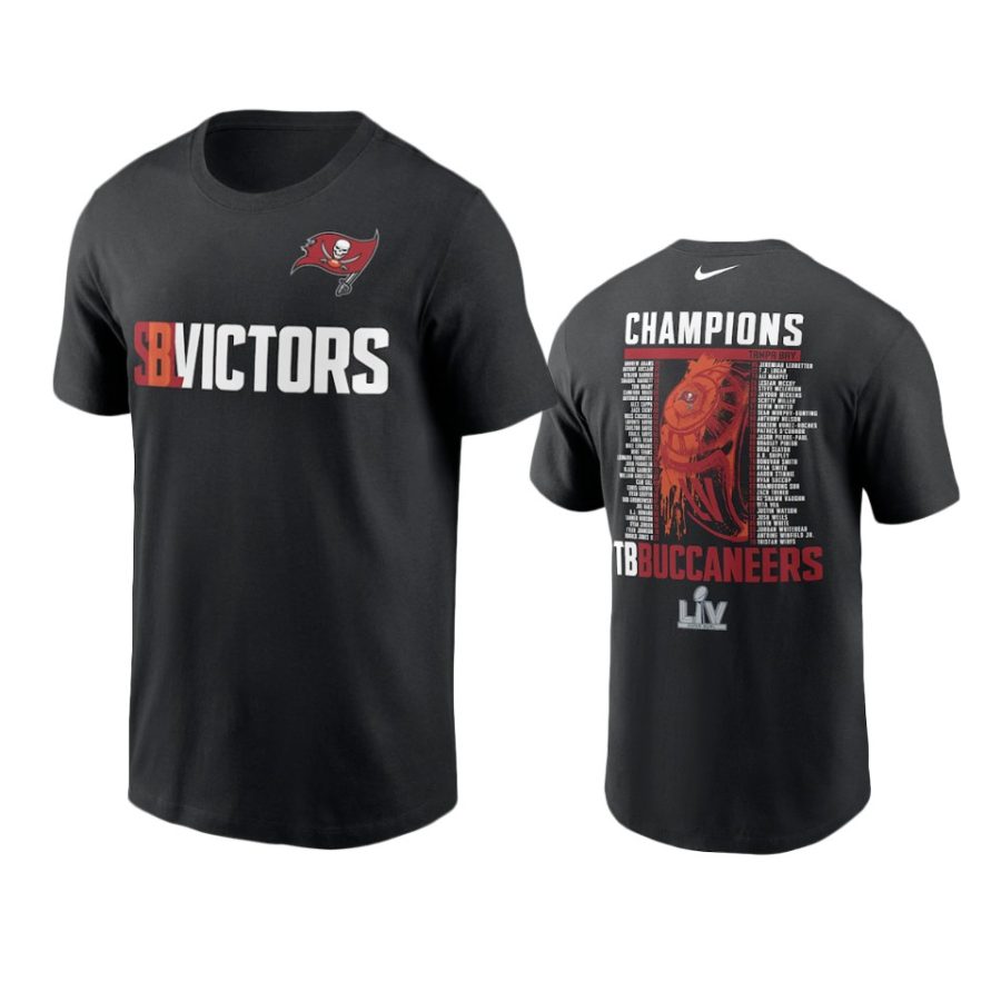 buccaneers black super bowl lv champions roster t shirt