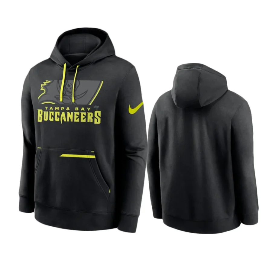 buccaneers black volt pullover hoodie