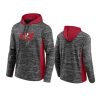 buccaneers charcoal red instant replay pullover hoodie