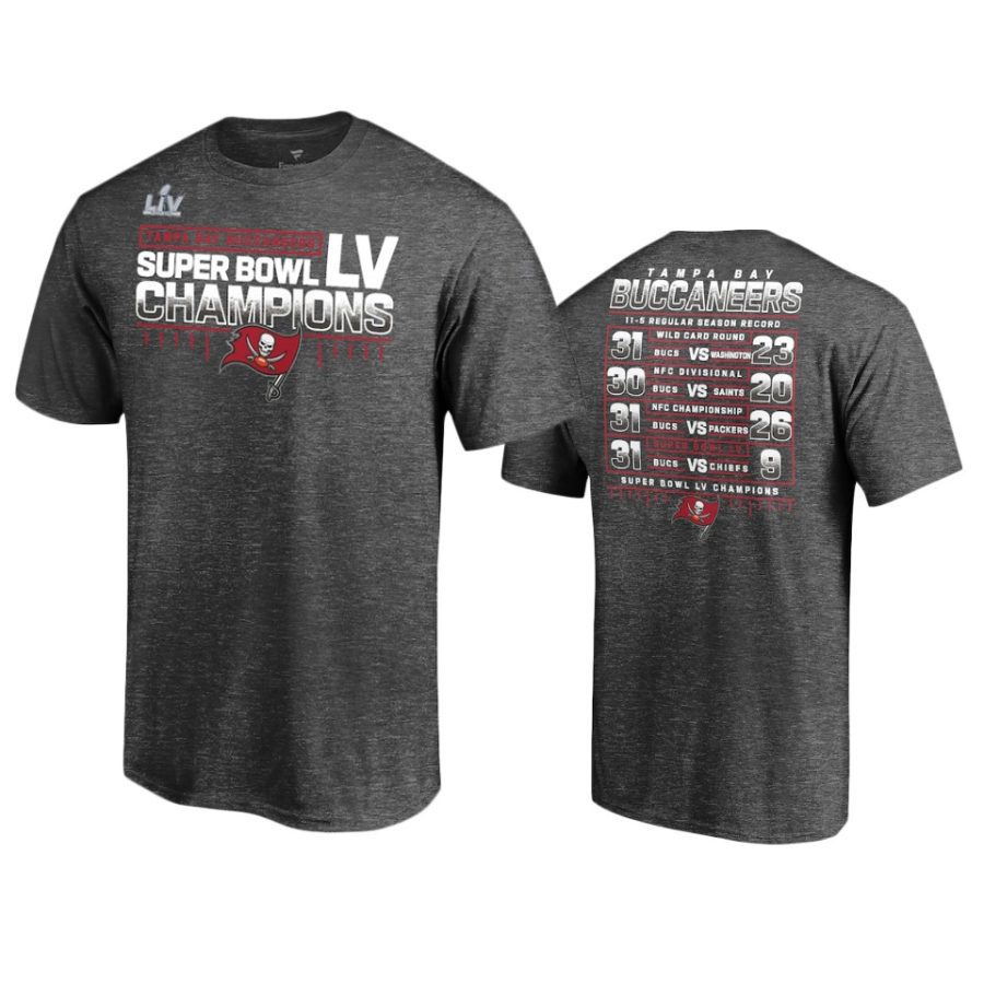 buccaneers charcoal super bowl lv champions lateral schedule t shirt