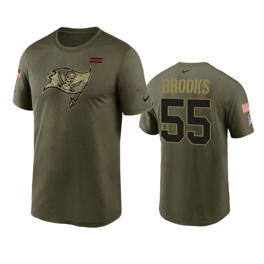 buccaneers derrick brooks olive 2021 salute to service t shirt