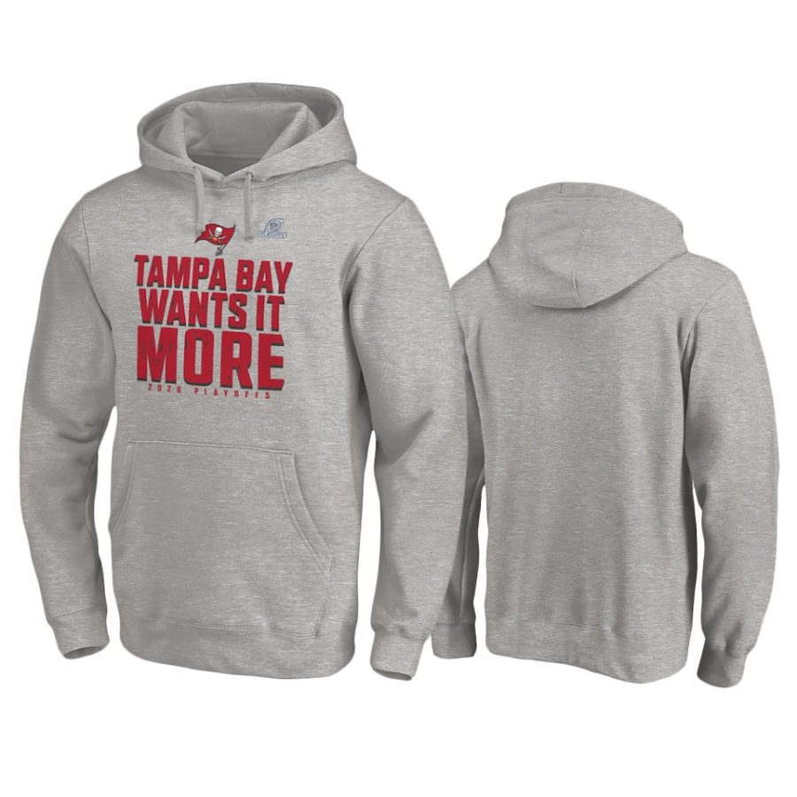 buccaneers gray 2020 nfl playoffs shift hoodie