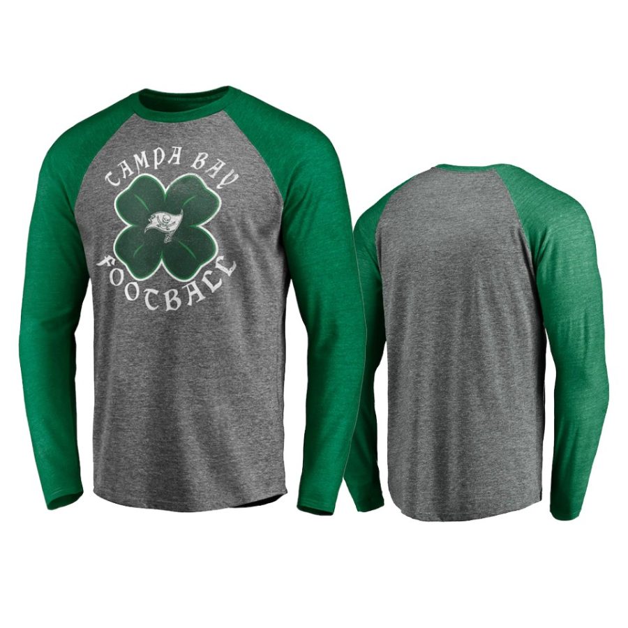 buccaneers gray green st. patricks day celtic crew t shirt