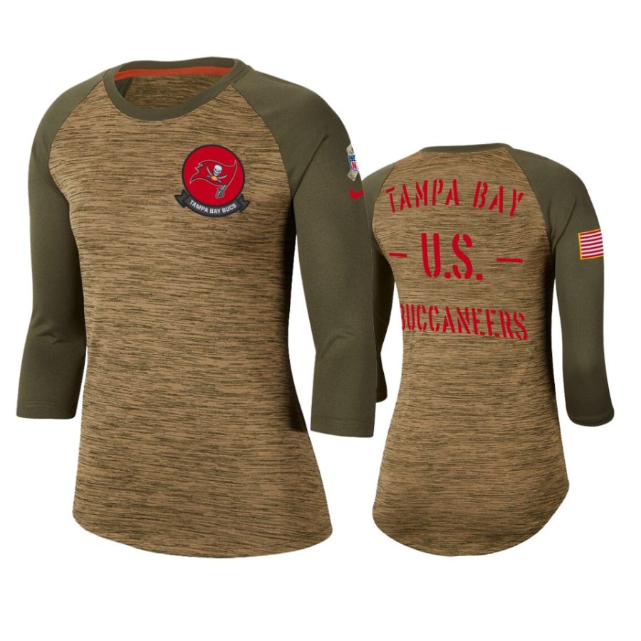 buccaneers khaki 2019 salute to service legend scoopneck raglan t shirt