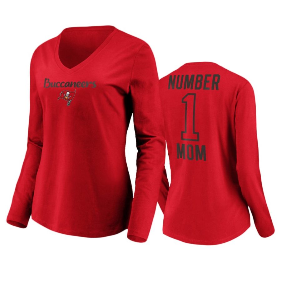 buccaneers number one mom red t shirt