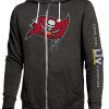 buccaneers pewter super bowl lv champions primary logo full zip hoodie