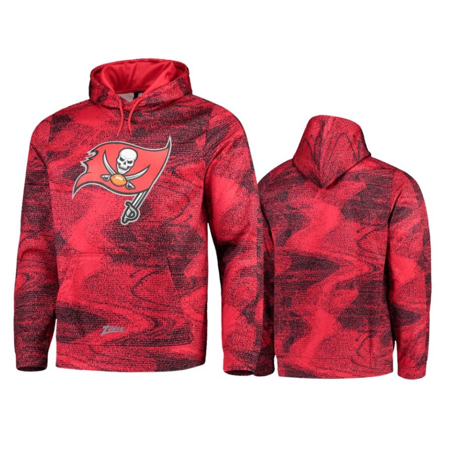 buccaneers red black static pullover hoodie