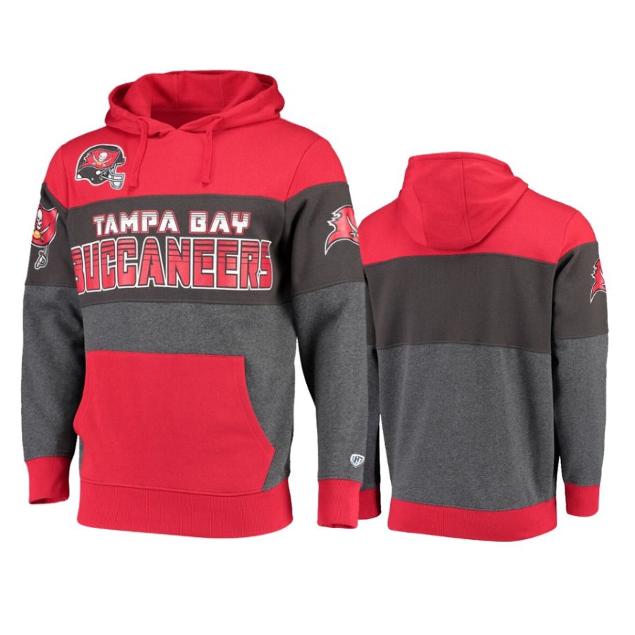 buccaneers red charcoal extreme special team pullover hoodie