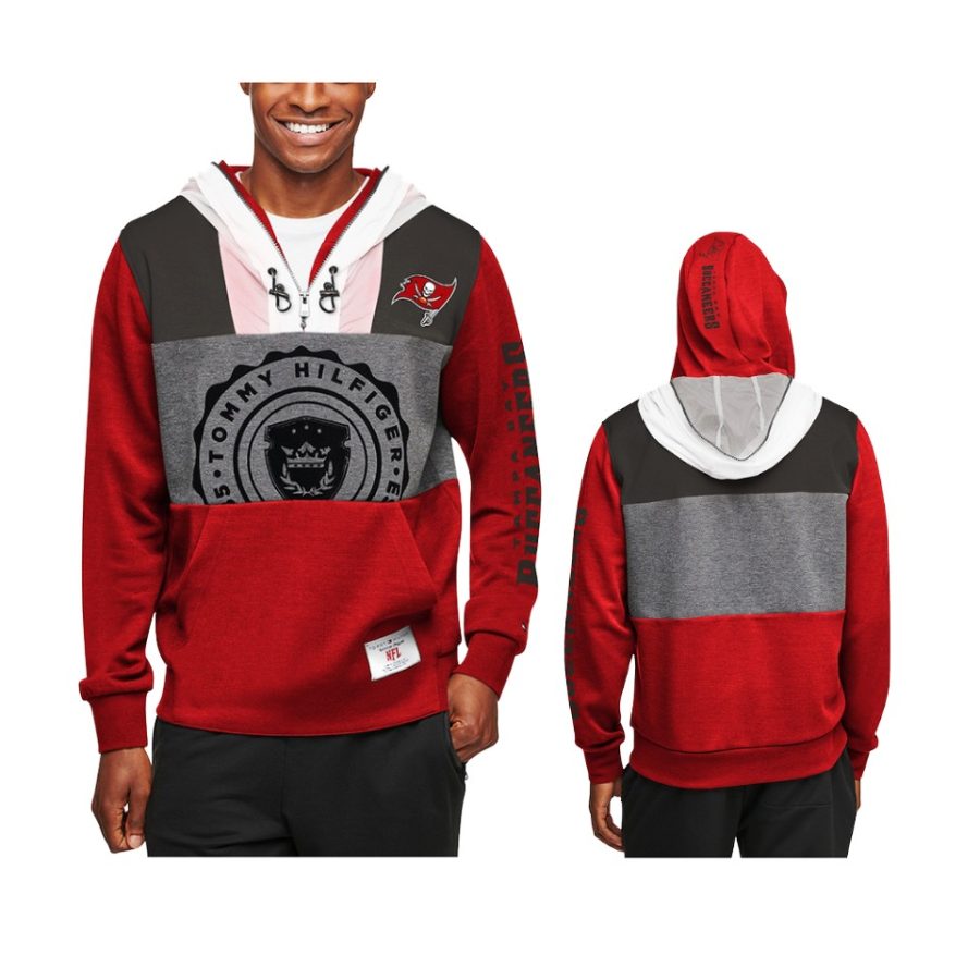 buccaneers red charcoal pinnacle hoodie