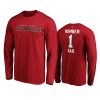 buccaneers red number 1 dad long sleeve t shirt