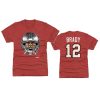 buccaneers tom brady longest touchdown pass tri red t shirt