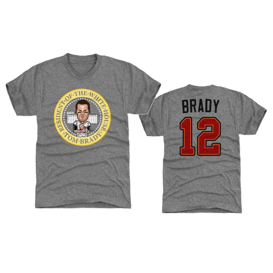 buccaneers tom brady resident of the white house gray t shirt