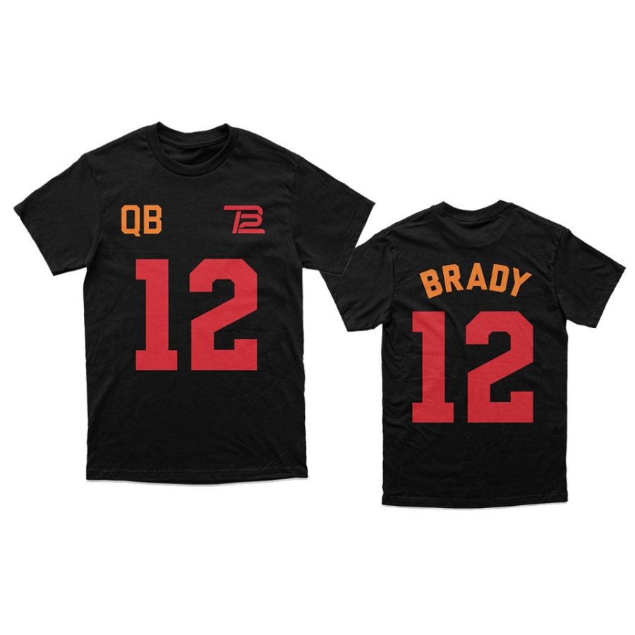 buccaneers tom brady return to foxboro black name number t shirt