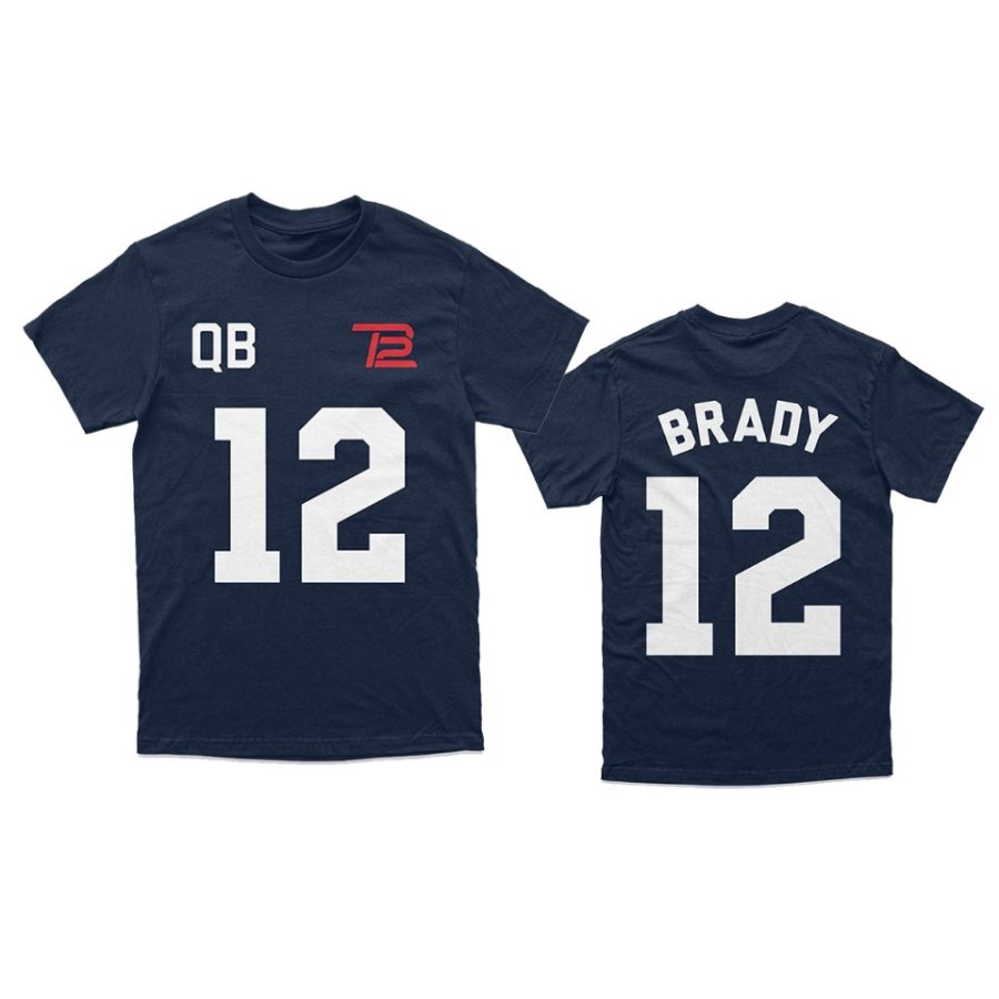 buccaneers tom brady return to foxboro navy name number t shirt