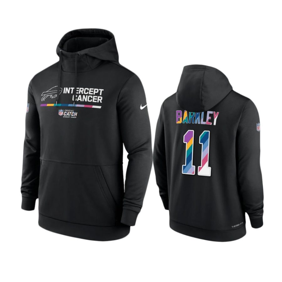 buffalo bills matt barkley black 2022 nfl crucial catch therma hoodie