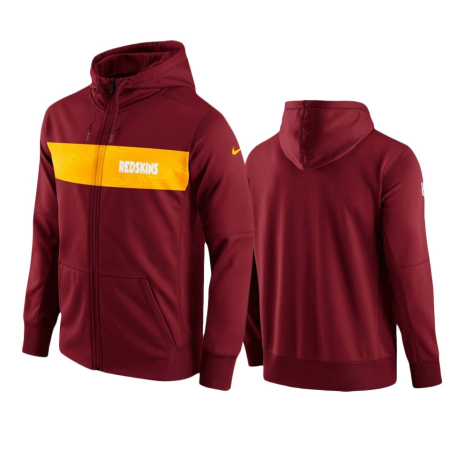 burgundy team sideline full zip hoodie