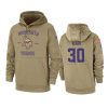 c.j. ham vikings tan 2019 salute to service sideline therma hoodie