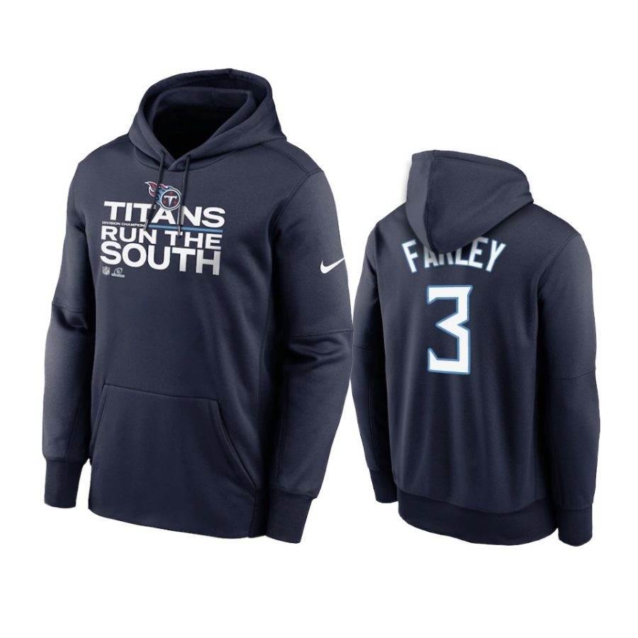 caleb farley titans navy 2021 afc south division champions hoodie