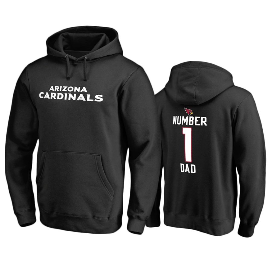 cardinals black number 1 dad pullover hoodie