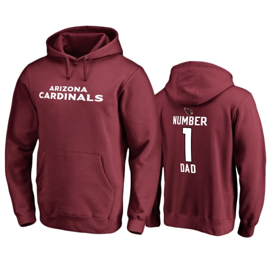 cardinals cardinal number 1 dad pullover hoodie