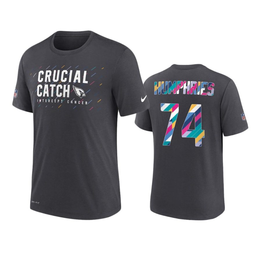 cardinals d.j. humphries charcoal 2021 nfl crucial catch t shirt