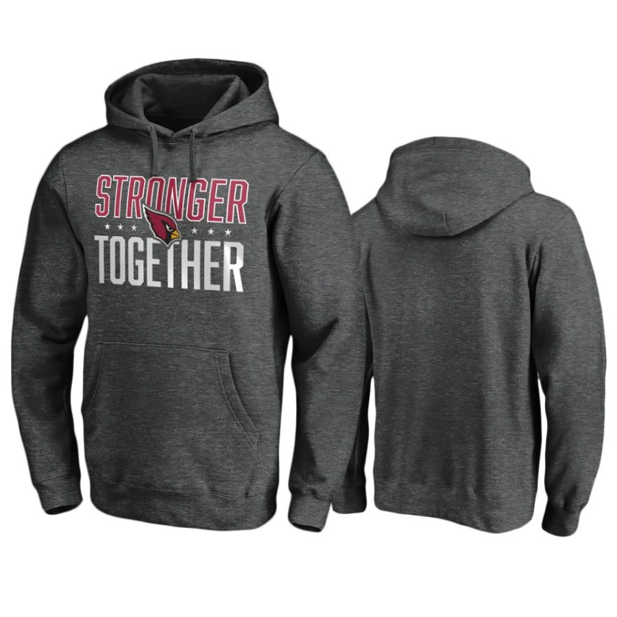 cardinals heather charcoal stronger together hoodie