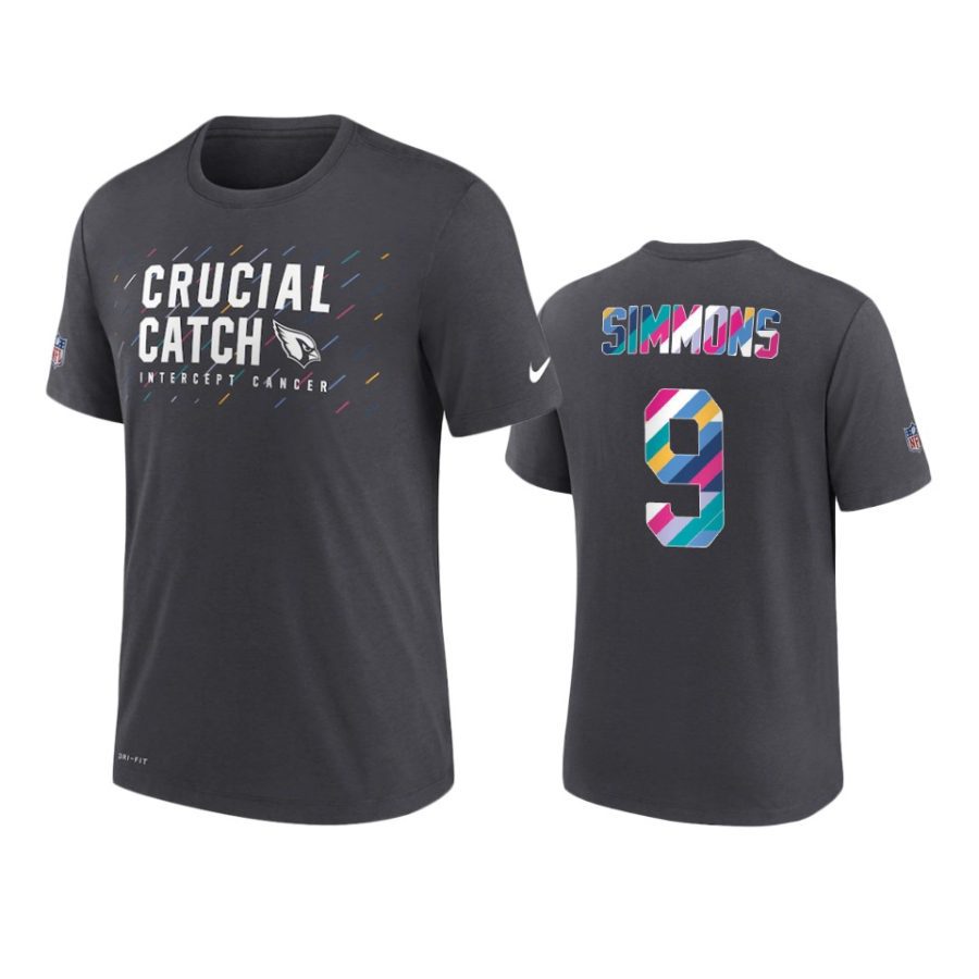 cardinals isaiah simmons charcoal 2021 nfl crucial catch t shirt