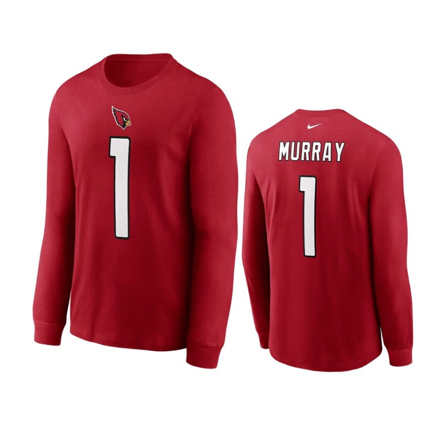 cardinals kyler murray red name number long sleeve t shirt