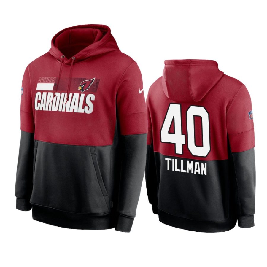 cardinals pat tillman cardinal black sideline impact lockup hoodie