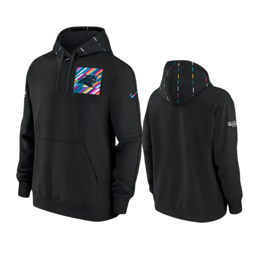 carolina panthers black 2023 nfl crucial catch club hoodie