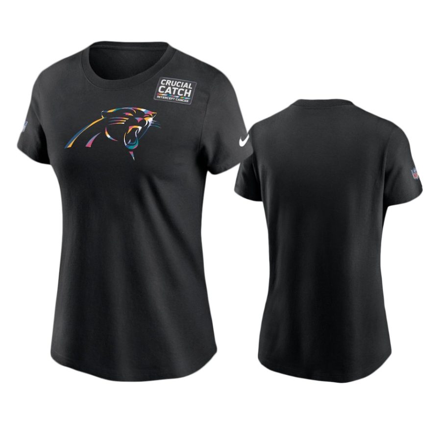 carolina panthers black crucial catch multicolor t shirt