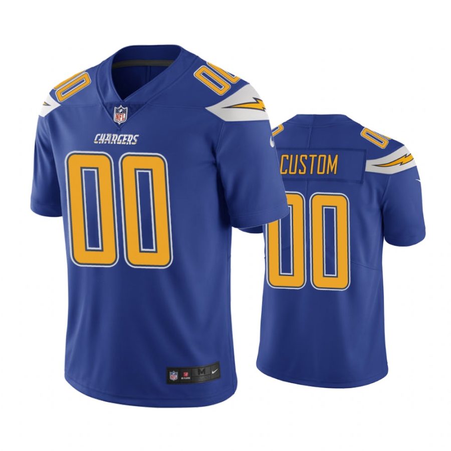 chargers 00 custom royal color rush limited jersey