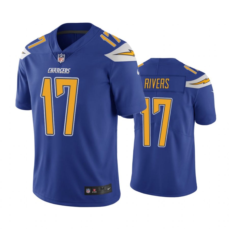 chargers 17 philip rivers royal color rush limited jersey