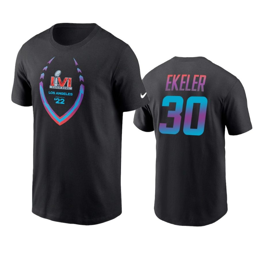 chargers austin ekeler black super bowl lvi t shirt